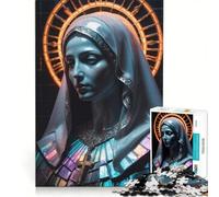 Puzzle per adulti da 1000 pezzi raffigurante la Vergine Maria un gioco divertente e antistress con pezzi a incastro di forma casuale 50x75cm