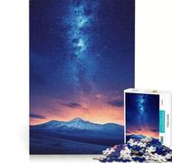 Puzzle per adulti da 1000 pezzi raffigurante la Via Lattea su un paesaggio montano gioco educativo per divertimento in famiglia collezione d'artista belle arti 50x75cm