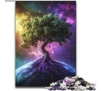 Puzzle per adulti da 1000 pezzi raffigurante l'albero della vita della galassia adolescenti, coppie e amici per compleanni e Natale (dimensioni: 50x75cm)