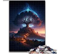 Puzzle per adulti da 1000 pezzi raffigurante l'albero della vita, in legno, idea regalo per le feste, opera d'arte umoristica, opera d'arte dettagliata, 1000 pezzi(50x75cm)