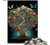 Puzzle per adulti da 1000 pezzi raffigurante l'albero della vita, perfetto per adolescenti e famiglie, compleanni (dimensioni: 50x75cm)