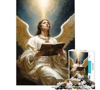 Puzzle per adulti da 1000 pezzi raffigurante l'Arcangelo Uriel nella Luce Divina gioco educativo e stimolante ideale per rilassarsi e rilassarsi (dimensioni 38x52cm)