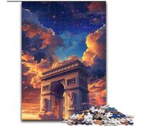 Puzzle per adulti da 1000 pezzi, raffigurante l'Arco di Trionfo, un regalo perfetto per il divertimento in famiglia (dimensioni 50x75cm).