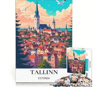 Puzzle per adulti da 1000 pezzi raffigurante le più belle città baltiche, un gioco divertente per tutta la famiglia, con pezzi a incastro di forma casuale 38x26cm