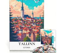 Puzzle per adulti da 1000 pezzi raffigurante le più belle città baltiche, un gioco rompicapo per tutta la famiglia, ideale per rafforzare il legame di coppia 38x52cm