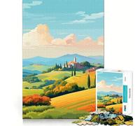 Puzzle per adulti da 1000 pezzi,raffigurante le tranquille colline della Toscana Gioco divertente con incastri precisi,per stimolare la concentrazione e creare un'atmosfera rilassata Regalo perfetto