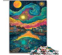 Puzzle per adulti da 1000 pezzi raffigurante l'Italia sotto il cielo notturno, ideale come regalo di Natale e Capodanno per adolescenti dimensioni 50x75cm