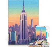 Puzzle per adulti da 1000 pezzi raffigurante lo skyline dell'Empire State Building, un gioco pratico, divertente e spiritoso, parte di una collezione d'artista 50x75cm
