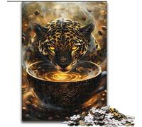 Puzzle per adulti da 1000 pezzi raffigurante lo spirito mistico del giaguaro, ideale come regalo di Natale e Capodanno per adolescenti dimensioni 50x75cm
