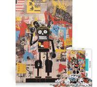 Puzzle per adulti da 1000 pezzi raffigurante l'Uomo della Libertà in stile Basquiat Gioco rilassante attività divertenti da fare in casa per rafforzare l'amore tra le coppie 50x75cm