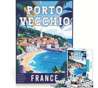 Puzzle per adulti da 1000 pezzi raffigurante Porto Vecchio in Francia, gioco educativo, ideale per passare il tempo durante le vacanze, regalo per amici e familiari 50x75cm