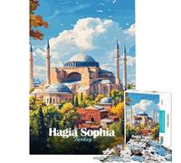 Puzzle per adulti da 1000 pezzi raffigurante Santa Sofia e Istanbul Puzzle per ragazzi giochi rilassanti divertenti e spiritosi ideali come regalo di compleanno o per occasioni (dimensioni: 38x26cm)