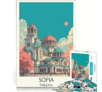Puzzle per adulti da 1000 pezzi raffigurante Sofia, la capitale, un gioco rompicapo per tutta la famiglia, ideale per rafforzare il legame di coppia 50x75cm