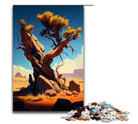 Puzzle per adulti da 1000 pezzi raffigurante un albero nella steppa africana regalo di compleanno per ragazzi dai 14 anni in su 75x50 cm