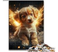 Puzzle per adulti da 1000 pezzi raffigurante un angelo o un Golden Retriever, in legno, per adolescenti e ragazzi, ideale come regalo di compleanno e per le feste, dimensioni 50X75cm