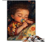 Puzzle per adulti da 1000 pezzi raffigurante un bambino che dorme, antistress, sfida difficile, regalo di Babbo Natale segreto per bambini dai 14 anni in su dimensioni 26x38cm