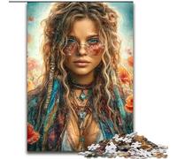 Puzzle per adulti da 1000 pezzi raffigurante un bellissimo angelo oscuro femminile,realizzato in legno,regalo perfetto per bambini dai 14 anni in su,50x75cm,rompicapo stimolante,giocattolo rilassante