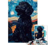Puzzle per adulti da 1000 pezzi raffigurante un cane in una notte stellata Gioco rilassante ed educativo ideale come sfida o regalo di compleanno perfetto per decorare le pareti (dimensioni 38x52cm)