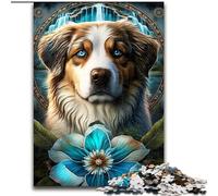 Puzzle per adulti da 1000 pezzi raffigurante un cane nella giungla con mandala,realizzato in legno come decorazione fai da o regalo di compleanno,50x75cm,divertente artigianato per tutta la famiglia