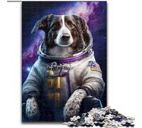 Puzzle per adulti da 1000 pezzi raffigurante un cane nello spazio, ideale come regalo di Natale e Capodanno per adolescenti (dimensioni: 26x38cm)