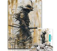 Puzzle per adulti da 1000 pezzi,raffigurante un cavaliere medievale e un guerriero,aiuta il cervello a esercitare i giocattoli che creano dipendenza e coltivano la pazienza,decorazione perfetta