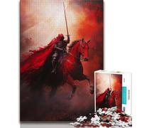 Puzzle per adulti da 1000 pezzi raffigurante un cavaliere medievale e un guerriero, giocattolo educativo e stimolante, ideale come regalo per tutta la famiglia (38x26cm)
