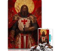 Puzzle per adulti da 1000 pezzi raffigurante un cavaliere medievale e un guerriero, ideale come regalo per tutta la famiglia, adatto a bambini di età compresa tra 14 e 18 anni (dimensioni 75x50cm)