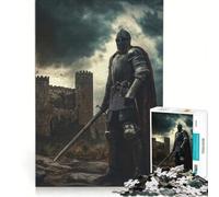 Puzzle per adulti da 1000 pezzi raffigurante un cavaliere medievale in armatura gioco pratico impegnativo e stimolante ideale come regalo per tutta la famiglia 38x26cm