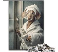 Puzzle per adulti da 1000 pezzi raffigurante un Chihuahua che fa il bagno, adatto a partire dai 14 anni, ideale come regalo per tutta la famiglia (dimensioni 26x38cm)