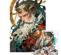 Puzzle per adulti da 1000 pezzi raffigurante un dio anziano con la corona Puzzle per adulti giocattolo decorativo da parete da assemblare per l'interazione genitore-figlio (dimensioni 50x75cm)