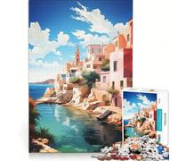 Puzzle per adulti da 1000 pezzi raffigurante un dipinto ad olio di Minorca giocattolo decorativo da parete ideale per il divertimento in famiglia perfetto come regalo per tutta la famiglia 38x26cm