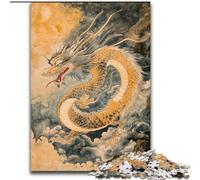 Puzzle per adulti da 1000 pezzi raffigurante un drago giapponese, giocattoli per l'intrattenimento in famiglia, ideali come regali per tutta la famiglia dai 14 anni in su dimensioni 26x38cm