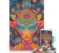 Puzzle per adulti da 1000 pezzi raffigurante un essere cosmico psichedelico gioco interattivo taglio di precisione ideale come regalo di compleanno o per occasioni speciali 38x52cm