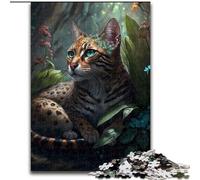 Puzzle per adulti da 1000 pezzi raffigurante un gatto del Bengala nella giungla. Puzzle difficili per adulti,livello di difficoltà: principiante. Ottimi come regali di compleanno e per le feste.