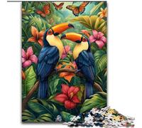 Puzzle per adulti da 1000 pezzi raffigurante un pappagallo nella giungla, perfetto per il divertimento in famiglia a Natale, Ringraziamento, compleanni e Pasqua, 50x75cm