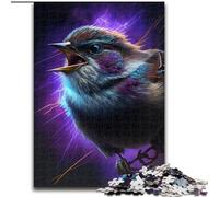 Puzzle per adulti da 1000 pezzi raffigurante un passero con un fulmine Un rompicapo stimolante per adolescenti, perfetto come decorazione per la casa o come regalo (dimensioni: 50x75cm)