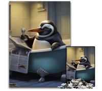 Puzzle per adulti da 1000 pezzi raffigurante un pinguino che legge un giornale. Ideale come regalo per adolescenti, coppie e amici per compleanni e Natale, 50x75CM/19,68x29,52 pollici.