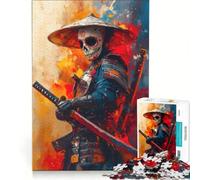 Puzzle per adulti da 1000 pezzi raffigurante un samurai con maschera a teschio di zucchero decorazione da parete regalo di compleanno ideale per rafforzare il legame di coppia 38x26cm