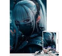 Puzzle per adulti da 1000 pezzi raffigurante una donna guerriera mascherata con occhi rossi giocattoli per la decorazione della casa fantastici regali e giocattoli giochi per famiglie adatti