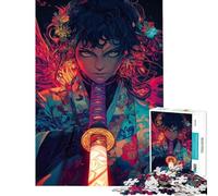 Puzzle per adulti da 1000 pezzi raffigurante una donna samurai con spada ideale per ragazzi giochi rilassanti analisi e logica regali di Natale e compleanno (dimensioni 38x52cm)