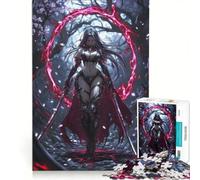 Puzzle per adulti da 1000 pezzi raffigurante una donna samurai giapponese, antistress, stimolante per l'analisi e la logica, collezione d'artista, belle arti 50x75cm