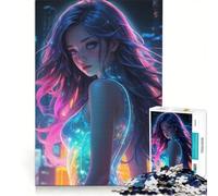 Puzzle per adulti da 1000 pezzi raffigurante una donna sexy in una città luminosa un gioco pratico e stimolante da completare parte di una collezione d'artista o di belle arti 50x75cm