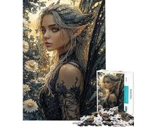 Puzzle per adulti da 1000 pezzi raffigurante una fata con le ali nere Gioco educativo e stimolante per tutta la famiglia 38x26cm