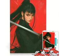 Puzzle per adulti da 1000 pezzi raffigurante una guerriera samurai, gioco per tutta la famiglia, antistress, compleanno e Natale 38x52cm