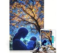 Puzzle per adulti da 1000 pezzi raffigurante una madre e un bambino sotto un albero stellato gioco educativo decorazione perfetta ogni pezzo è unico 50x75cm
