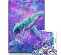 Puzzle per adulti da 1000 pezzi, raffigurante una maestosa balena spirituale, ideale come regalo educativo per tutta la famiglia (dimensioni 38x26cm)