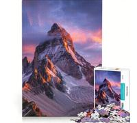 Puzzle per adulti da 1000 pezzi raffigurante una maestosa vetta al tramonto un gioco pratico e stimolante da completare parte di una collezione d'artista o di belle arti 50x75cm