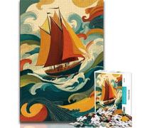 Puzzle per adulti da 1000 pezzi raffigurante una nave che naviga sul mare puzzle per adolescenti gioco stimolante ideale come regalo per tutta la famiglia 75x50cm