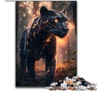 Puzzle per adulti da 1000 pezzi, raffigurante una pantera che sprigiona il suo tuono luminoso, in cartone, dimensioni 26x38cm, per adolescenti e ragazzi, ideale come regalo di compleanno e di festa