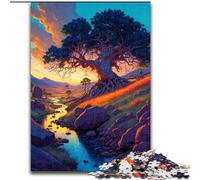 Puzzle per adulti da 1000 pezzi raffigurante una quercia fantasy, ideale per gli innamorati, perfetto regalo di Natale, Capodanno e San Valentino (dimensioni: 50x75cm)